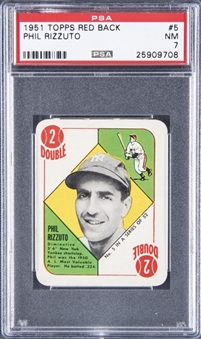 1951 Topps Red Back #5 Phil Rizzuto - PSA NM 7